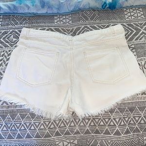 Womens white jeans shorts
